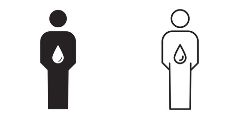 Obraz premium Hydrate icon stock vector. Simple creative element for graphic design, logo, web site, social media, mobile app, ui illustration. 