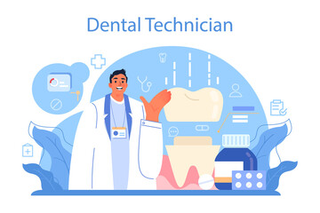Dentistry concept. Dental doctor in uniform treating human