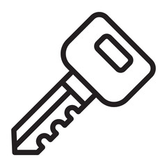 mechanical key line icon