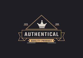 Vintage Retro Badges and Silhouettes Logo Design Element