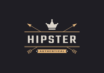 Vintage Retro Badges and Silhouettes Logo Design Element