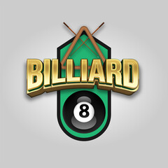 Billiards logo templates design