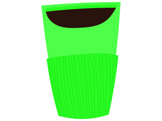 Set of Tea or Coffee Cups. Ceramic Crockery, Abstract Spots and Patterns. Cartoon Vector Illustration