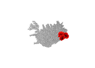 Political divisions. Patriotic sublimation textured background. Iceland