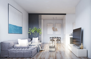 Fototapeta premium modern living room interior.