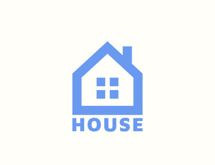 Simple house logo design template