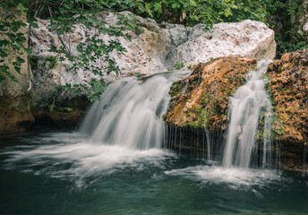 Fototapeta na wymiar cascades of a Sicilian stream