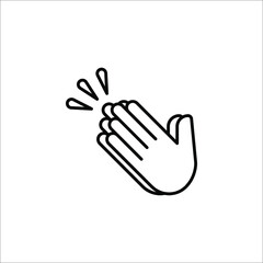 clapping hand icon, illustration isolated vector sign symbol on white background