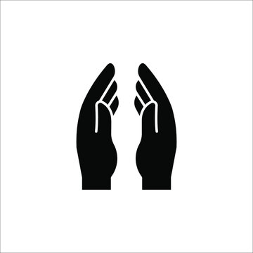 clapping hand icon, illustration isolated vector sign symbol on white background