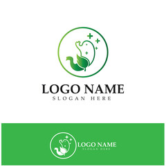 Stomach Health Logo vector illustration design - creative Gastroenterology Healthy Logo element icon, Stomach healthcare icon vector template