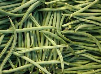 Tasty green beans from the market 