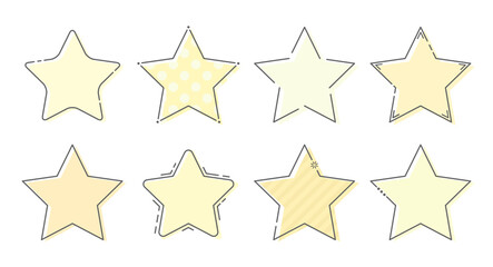 Set of star shaped line frames vectors