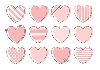 Outline minimal heart frames set