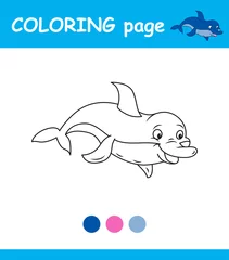 Photo sur Plexiglas Baleine Coloring page 1_17
