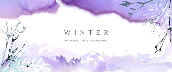 watercolor season vector winter holiday year art