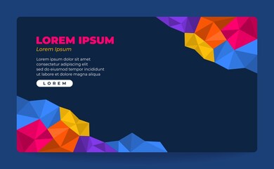 Abstract Geometric Background for Landing Page or Wallpaper