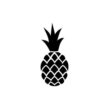 Pineapple fruit icon isolated on white background