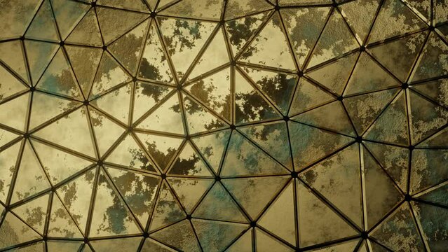 Abstract 3D visualization of a geometric low-poly surface.3d rendering illustration. Sci-fi creative futuristic background.. looper video