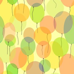 Birthday seamless cartoon balloons pattern for kids and gifts and cards and textiles and packaging and wrapping paper