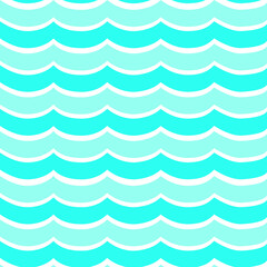 The fabric pattern is characterized by the waves of the sea by using light blue and dark blue contrasting to create fresh colors.