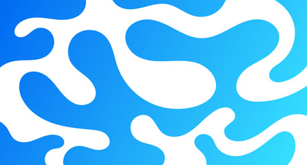 Naklejka na ściany i meble Abstract fluid summer water blue gradient background vector design. Wallpaper banner, magazine, social media, creative album, art cover editable layout illustration template.