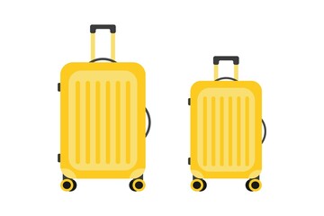 Travel Suitcases. Flat design style. Vacation concept. Vector illustration isolated.