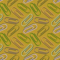 School seamless paper clip pattern for fabrics and packaging and linens and kids and wrapping paper and office