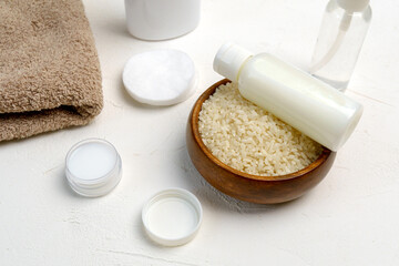 Natural homemade cosmetics based on fermented rice product