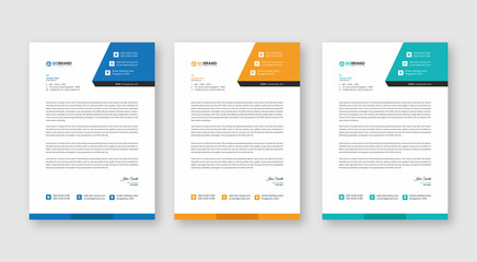 Modern Creative & Clean business style letterhead design template in flat style print with vector template 