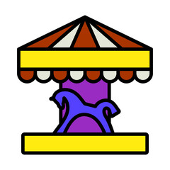 Children Horse Carousel Icon