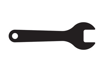Wrench tool for repair service equipment. Mechanical engineering symbol. Vector.