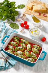 Malfatti, hot Italian spinach ricotta dumplings