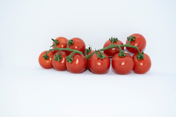 tomatoes on white background