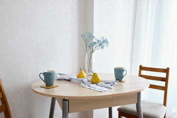 A cozy studio apartment with different decor