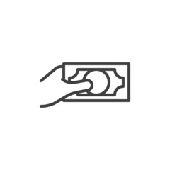 Cash payment line icon