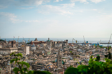 Il centro storico di Genova visto dall'alto - obrazy, fototapety, plakaty