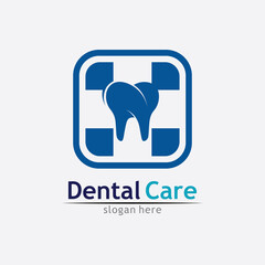 Fototapeta na wymiar Dental logo Template vector illustration tooth icon care