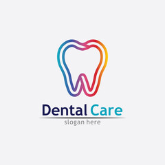 Dental logo Template  vector  illustration tooth icon care