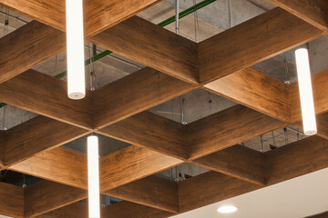 Photos of the mall and its wooden ceilings