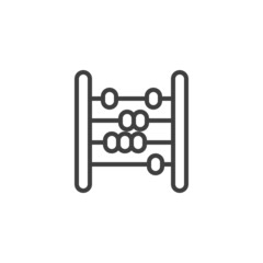 Count abacus line icon