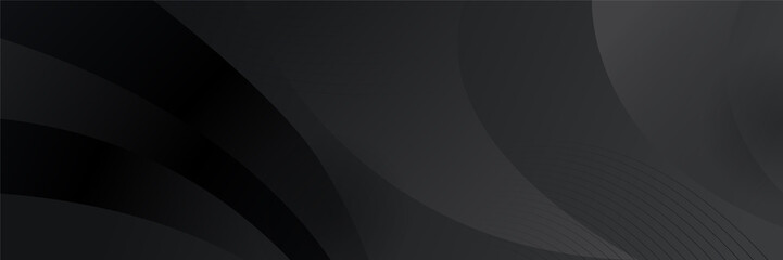 Black abstract banner background