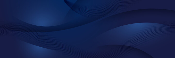 Dark blue abstract banner background