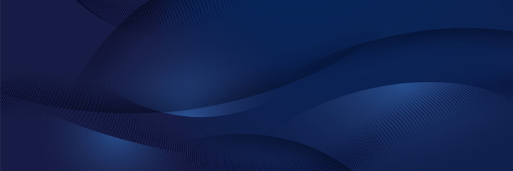 Dark blue abstract banner background