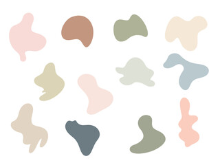 Abstract blobs shapes elements.