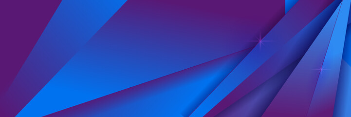 Blue and purple abstract banner background