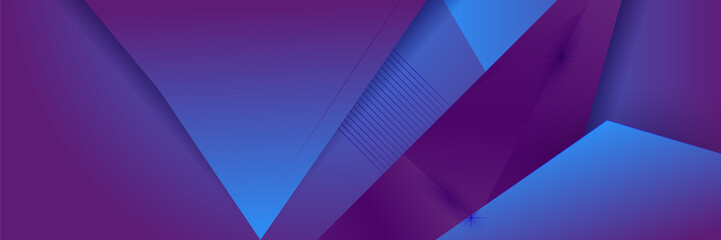 Blue and purple abstract banner background