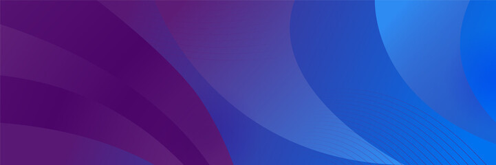 Blue and purple abstract banner background
