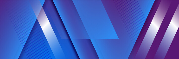 Blue and purple abstract banner background