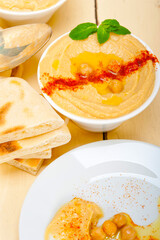 Hummus with pita bread
