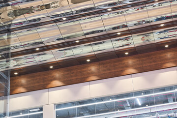 Naklejka premium Photos of the mall and its wooden ceilings